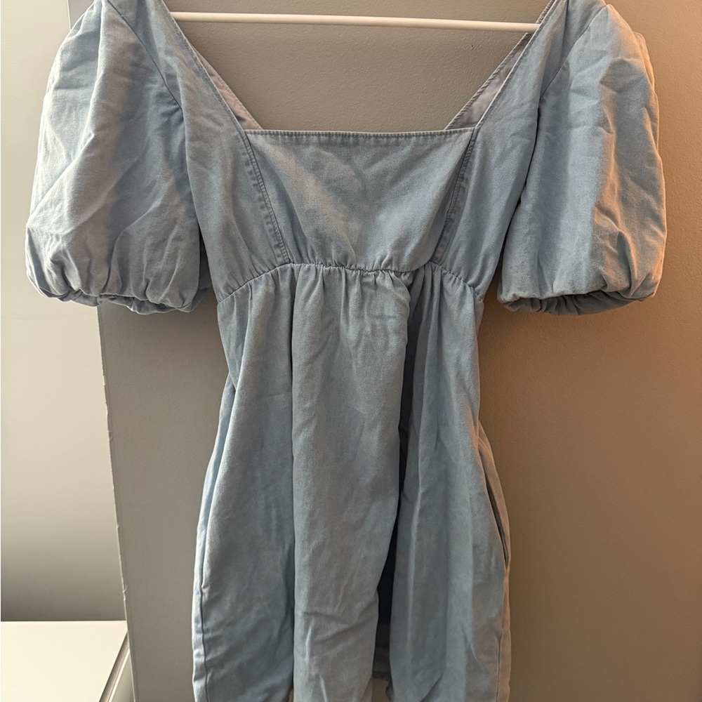 Chambray babydoll dress